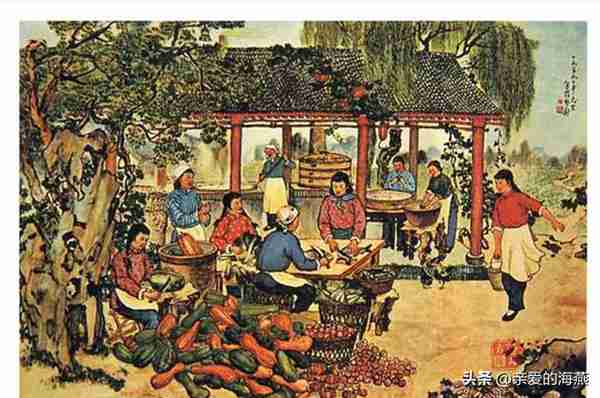 5060年代公社食堂宣传画：一定要把公共食堂办好，见过的人可不多