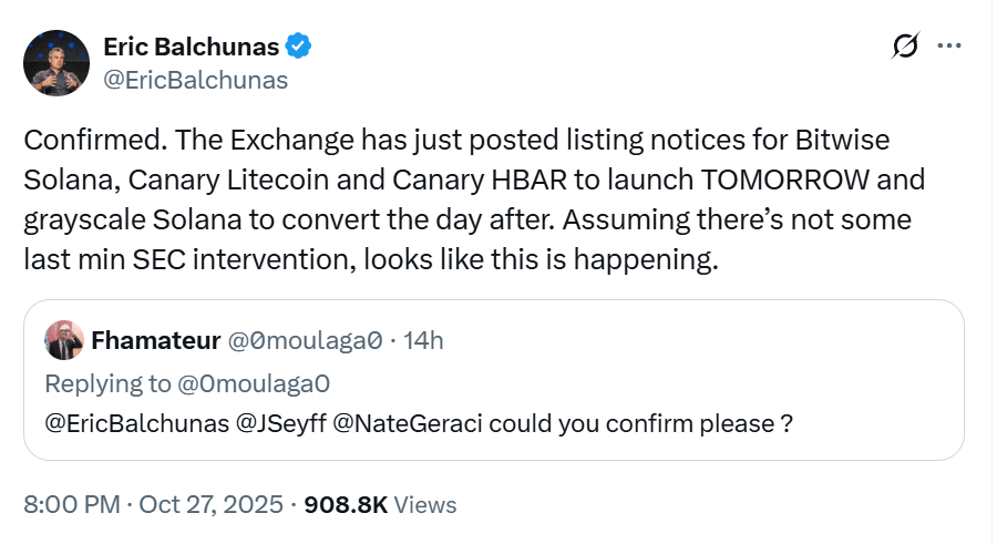 Solana ETF应预计在第一年吸引600亿美元资金, SOL加入“大联盟”效应。